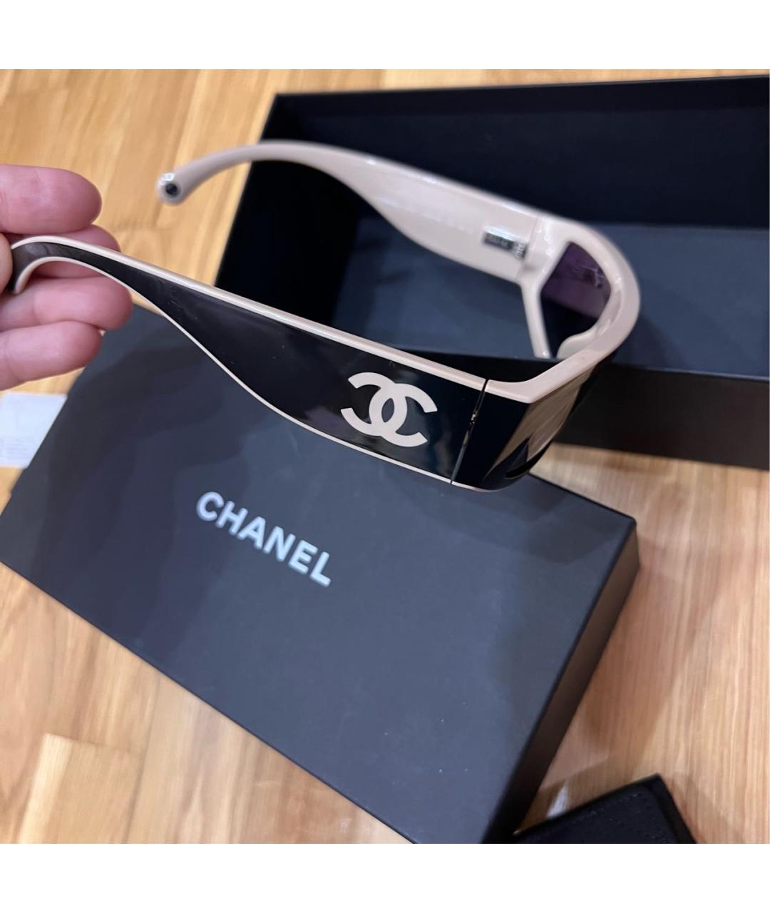 CHANEL Бежевые солнцезащитные очки, фото 7