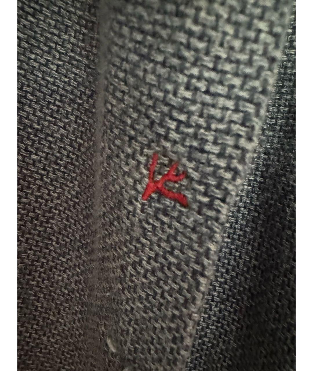 ISAIA Серая хлопковая кэжуал рубашка, фото 5