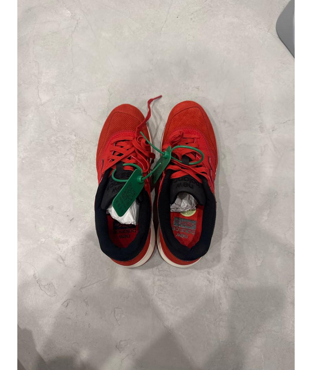 NEW BALANCE Красные замшевые кроссовки, фото 3