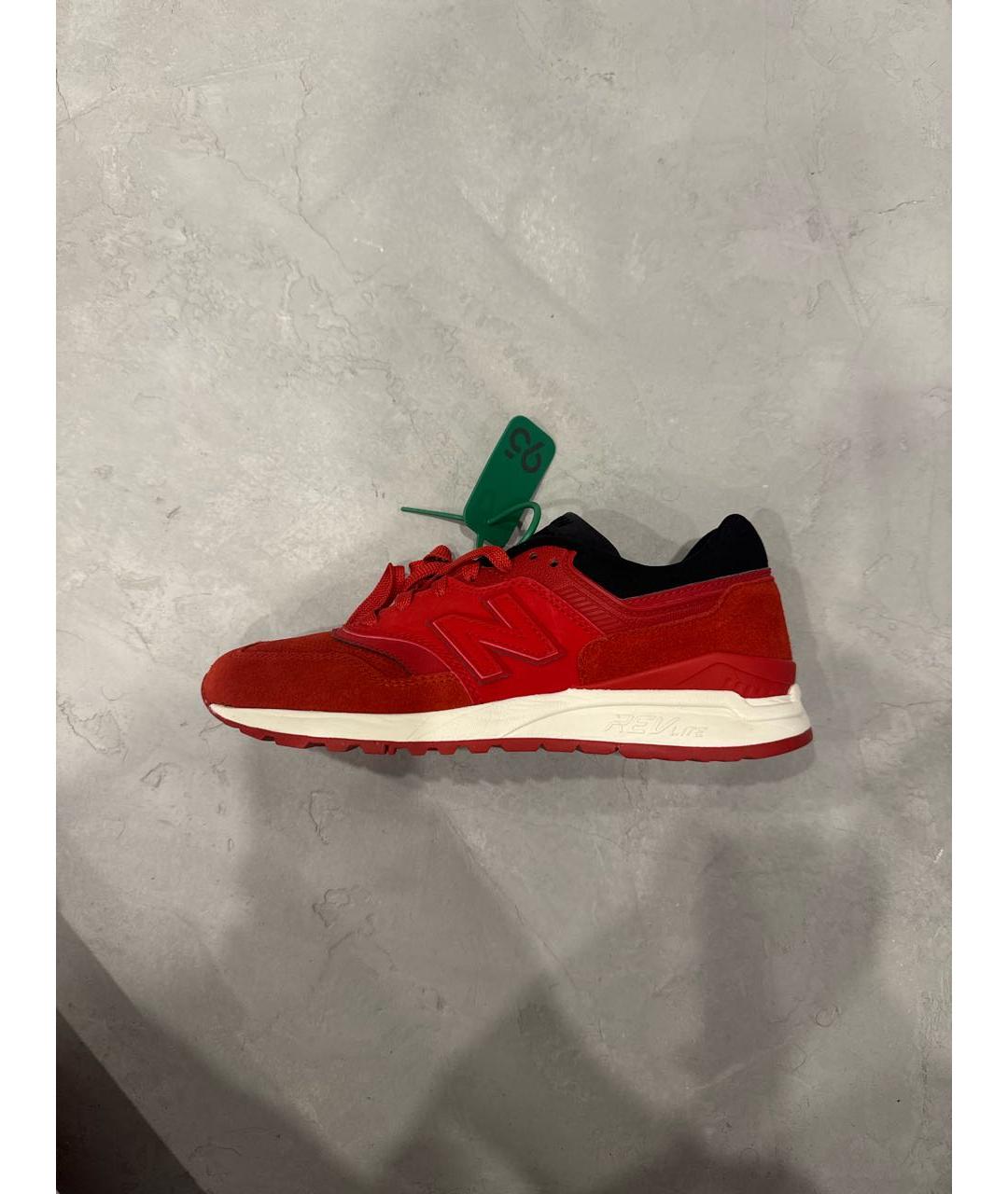 NEW BALANCE Красные замшевые кроссовки, фото 5