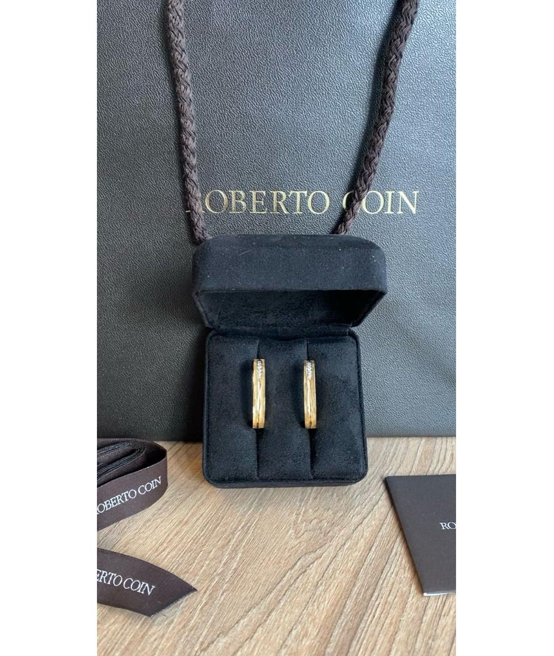 ROBERTO COIN Золотые серьги из желтого золота, фото 2