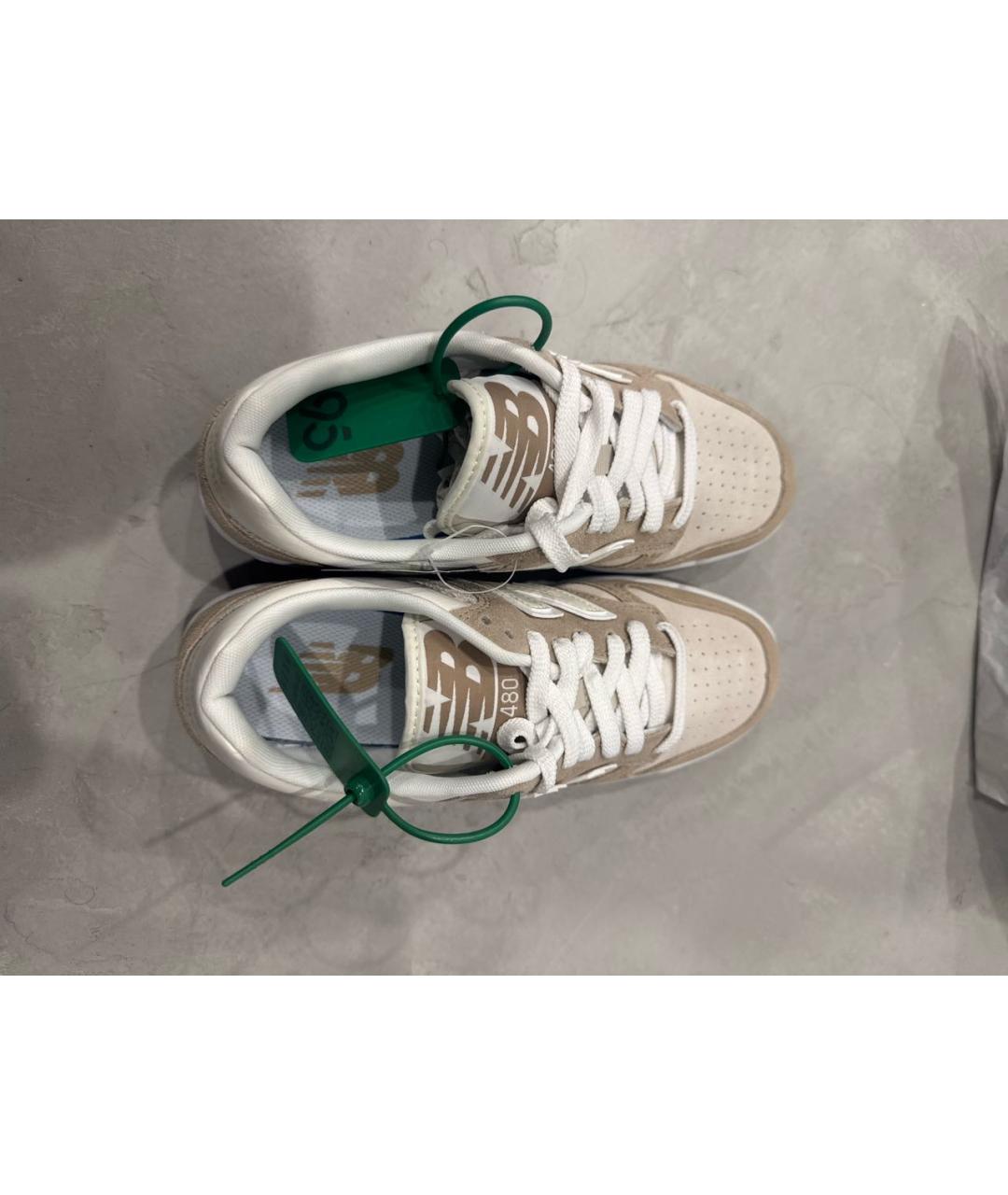 NEW BALANCE Бежевые замшевые кроссовки, фото 3