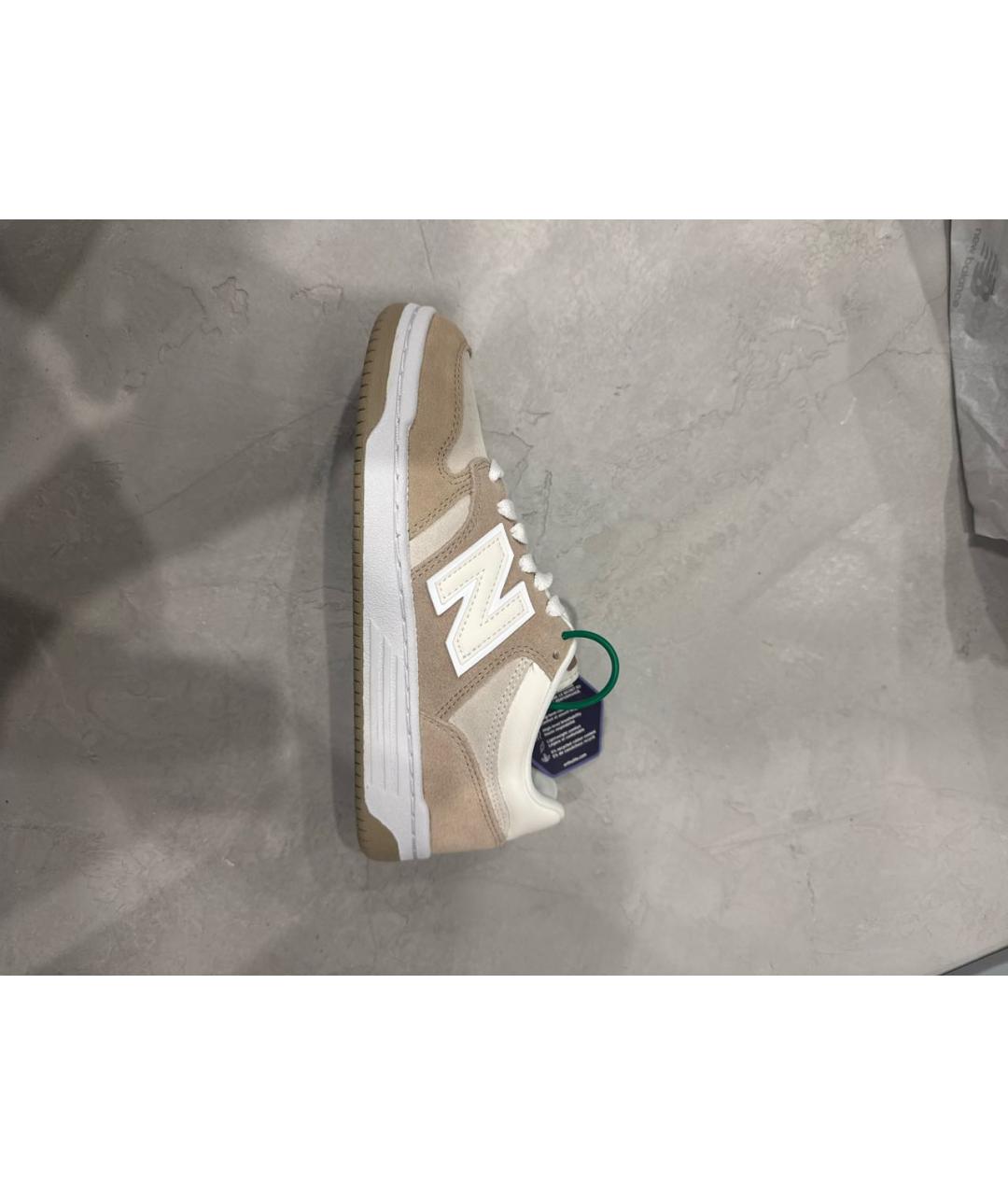 NEW BALANCE Бежевые замшевые кроссовки, фото 5