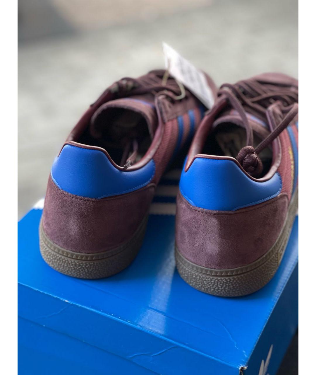 ADIDAS Бордовые замшевые низкие кроссовки / кеды, фото 6