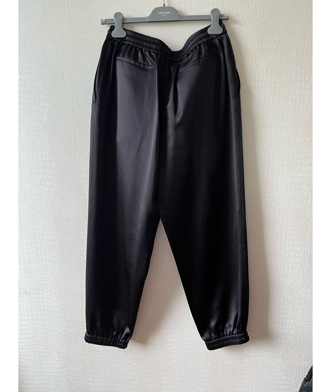 SAINT LAURENT Черные шелковые брюки широкие, фото 2