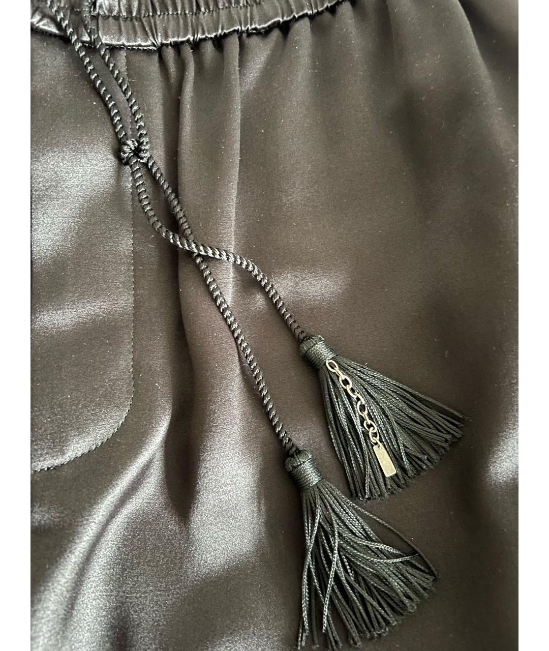 SAINT LAURENT Черные шелковые брюки широкие, фото 6