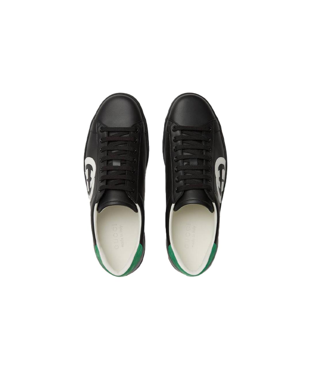 GUCCI Черные низкие кроссовки / кеды, фото 3
