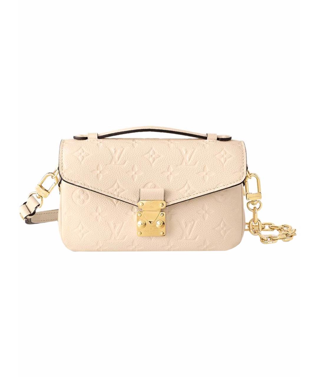 LOUIS VUITTON Бежевая кожаная сумка через плечо, фото 1