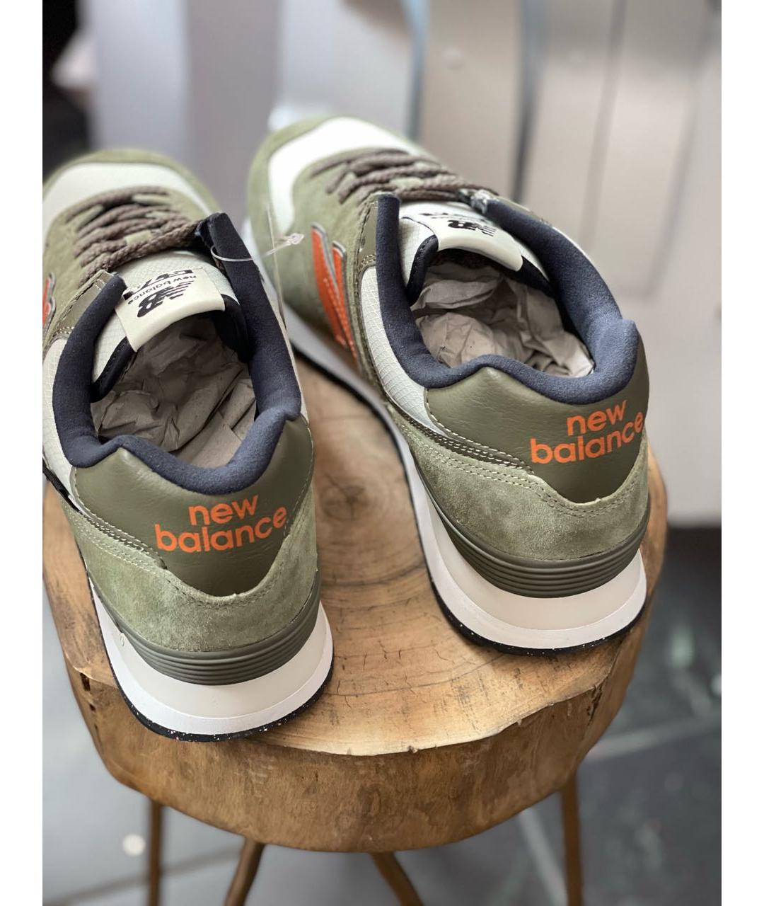 NEW BALANCE Хаки замшевые низкие кроссовки / кеды, фото 5