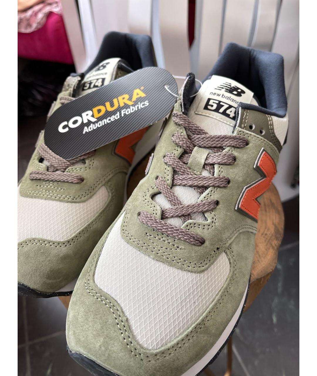 NEW BALANCE Хаки замшевые низкие кроссовки / кеды, фото 8