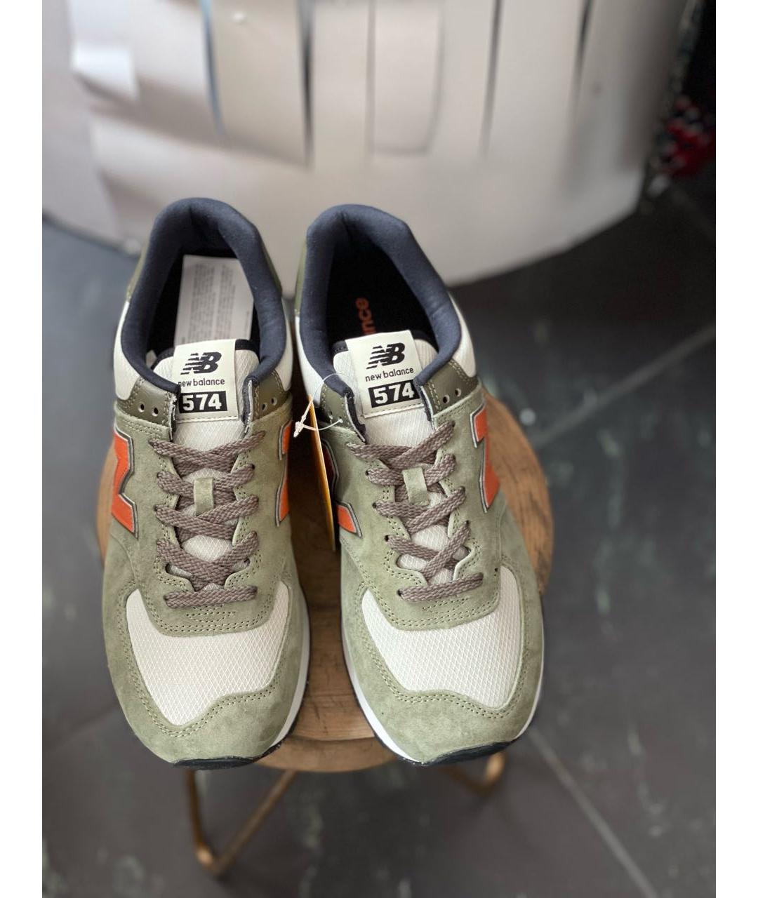 NEW BALANCE Хаки замшевые низкие кроссовки / кеды, фото 6