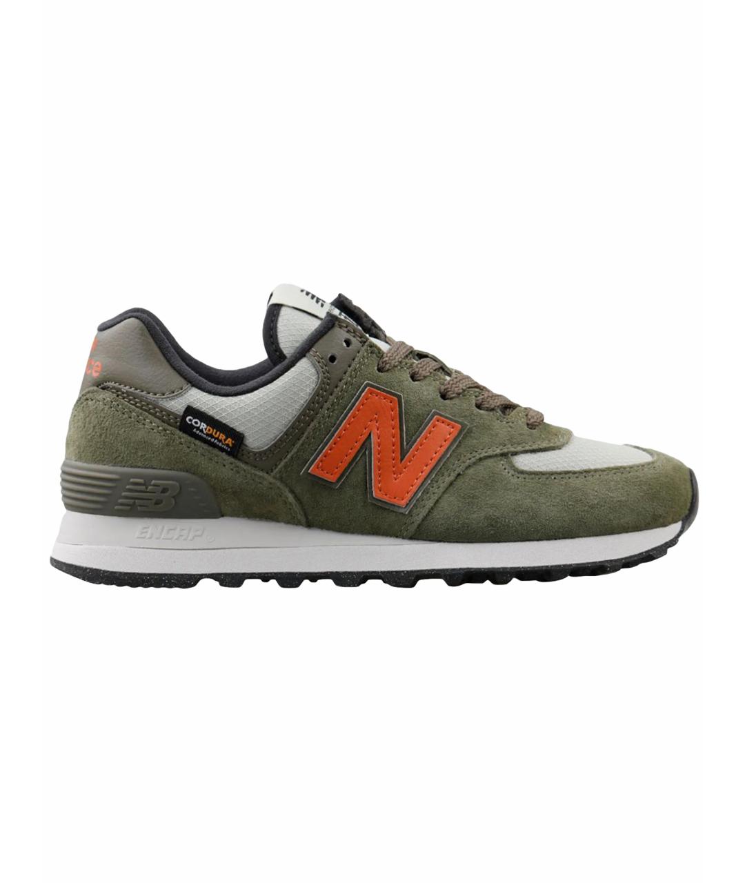NEW BALANCE Хаки замшевые низкие кроссовки / кеды, фото 1