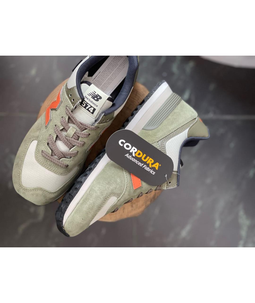 NEW BALANCE Хаки замшевые низкие кроссовки / кеды, фото 7