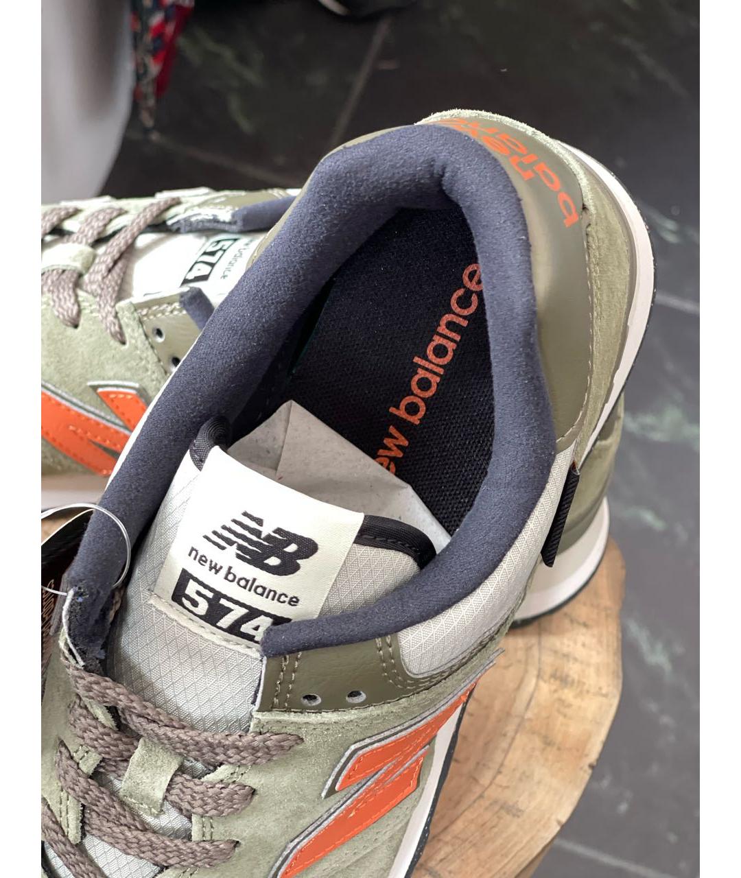 NEW BALANCE Хаки замшевые низкие кроссовки / кеды, фото 4