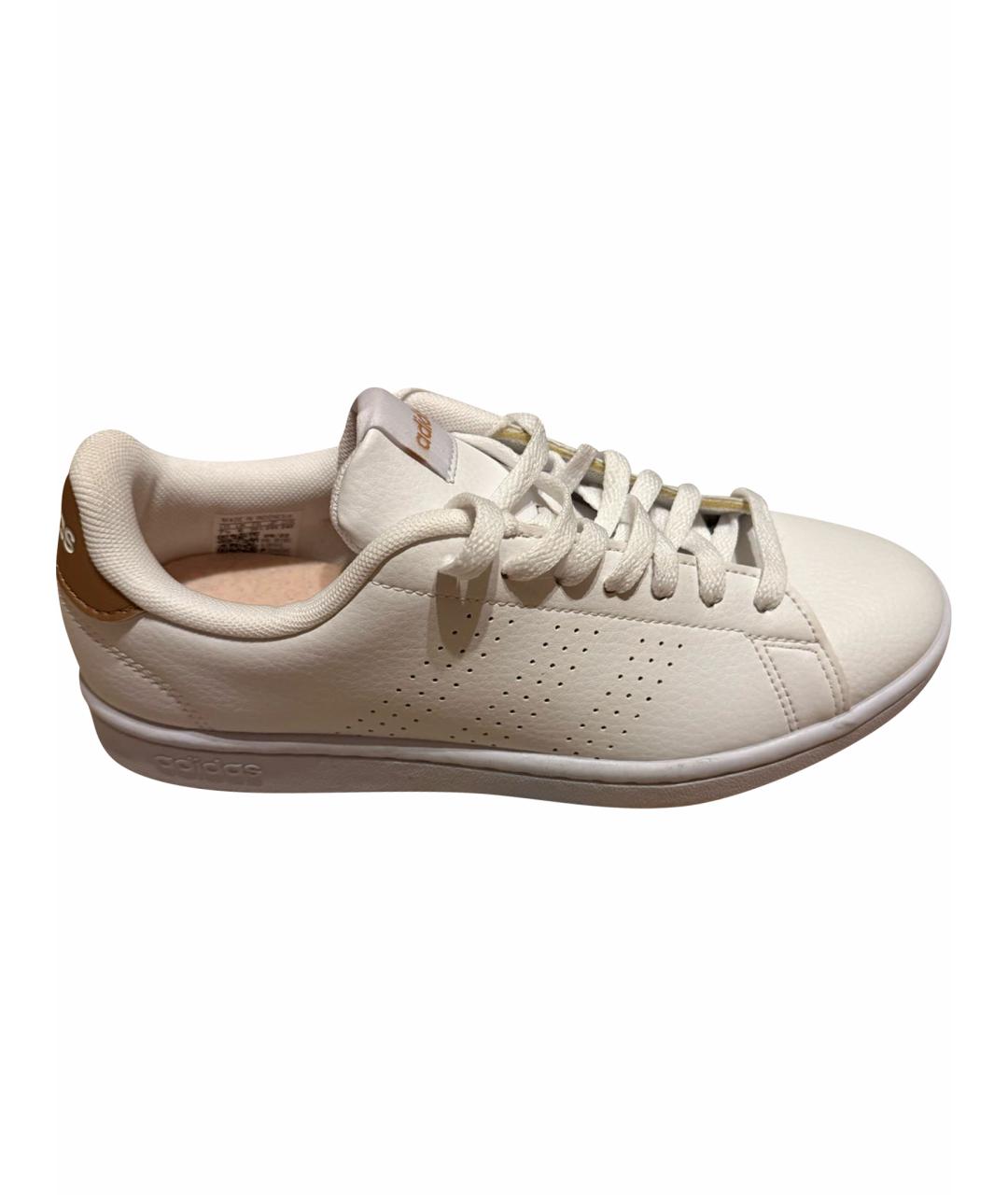 ADIDAS Белые кожаные кроссовки, фото 1