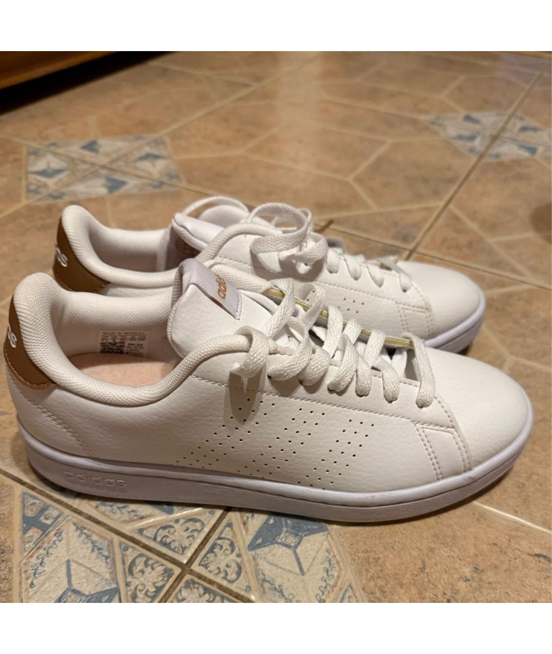 ADIDAS Белые кожаные кроссовки, фото 7