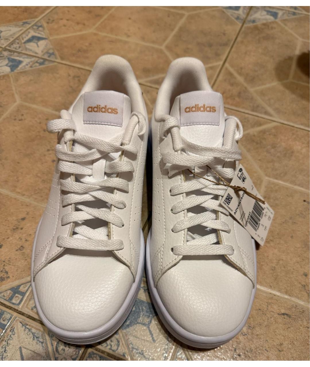 ADIDAS Белые кожаные кроссовки, фото 2