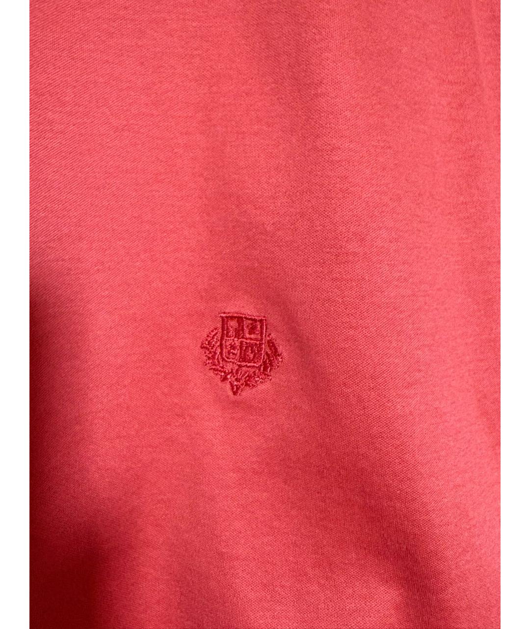 LORO PIANA Коралловая хлопковая футболка, фото 4