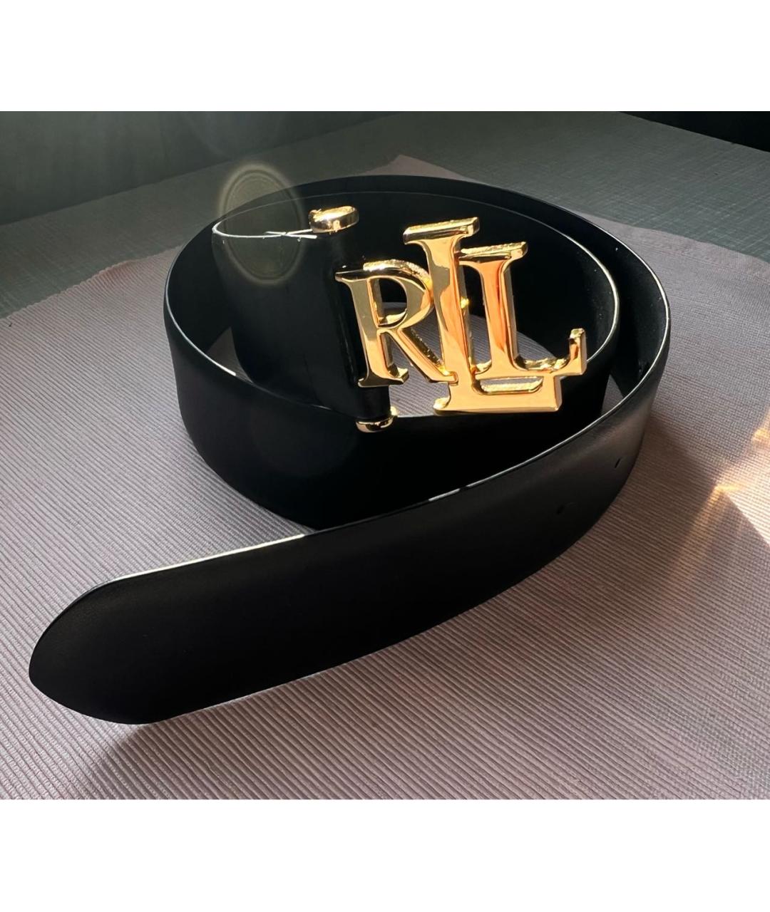 RALPH LAUREN Черный кожаный ремень, фото 6