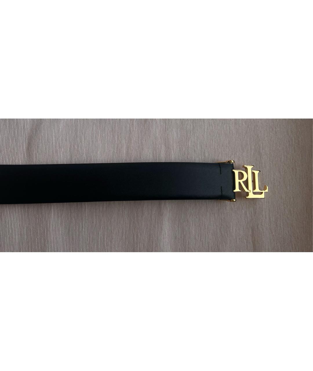 RALPH LAUREN Черный кожаный ремень, фото 2