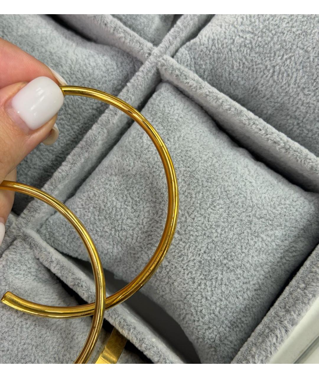 SAINT LAURENT Золотые металлические серьги, фото 7