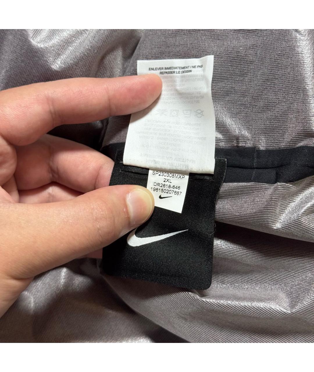 NIKE Бордовая полиамидовая куртка, фото 8