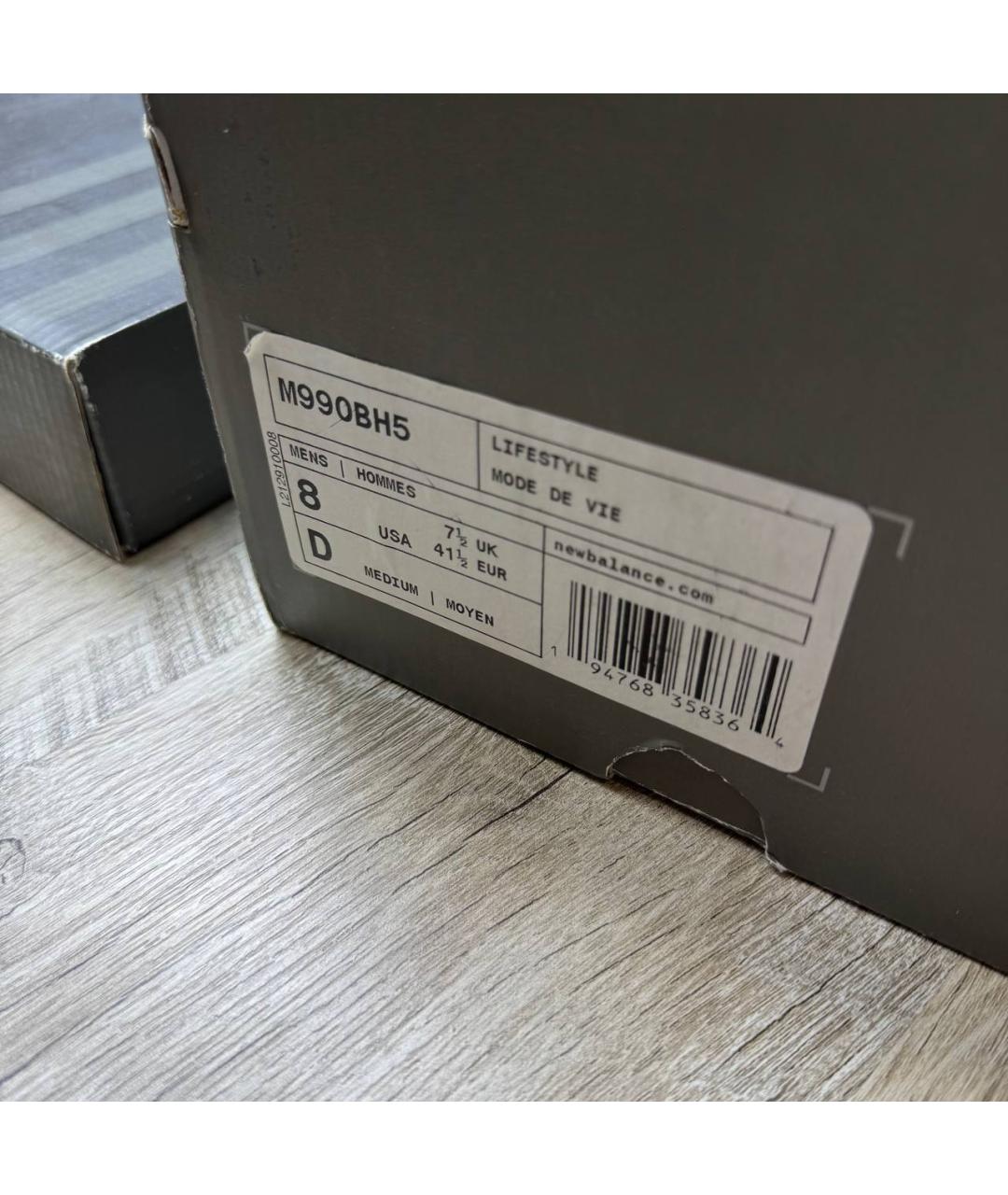 NEW BALANCE Черные замшевые низкие кроссовки / кеды, фото 2