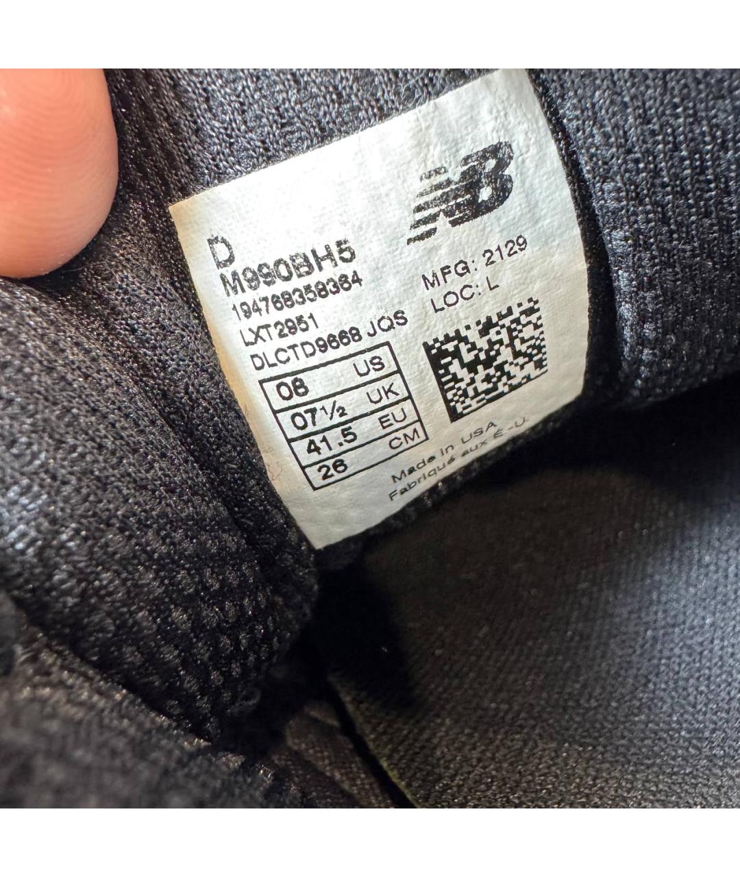 NEW BALANCE Черные замшевые низкие кроссовки / кеды, фото 8