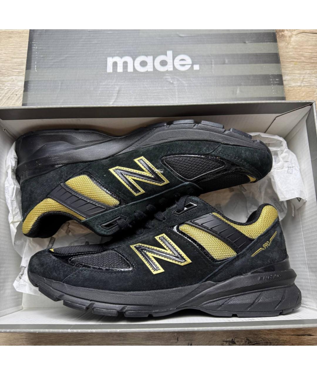 NEW BALANCE Черные замшевые низкие кроссовки / кеды, фото 9