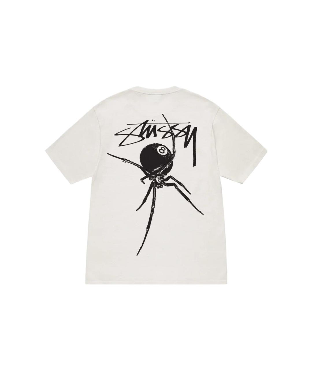 STUSSY Белая хлопковая футболка, фото 2
