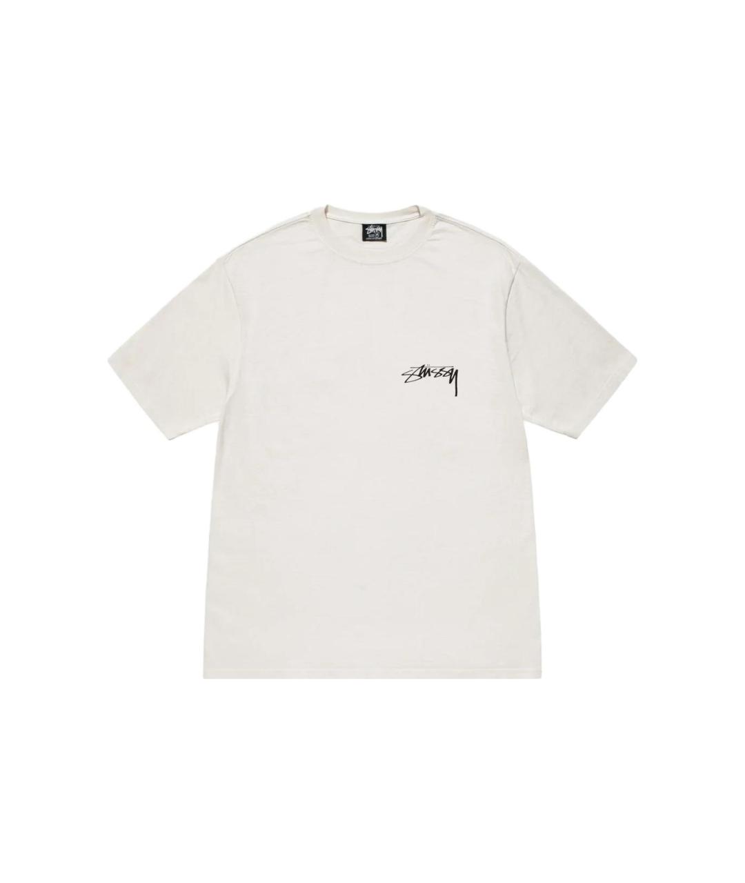 STUSSY Белая хлопковая футболка, фото 1