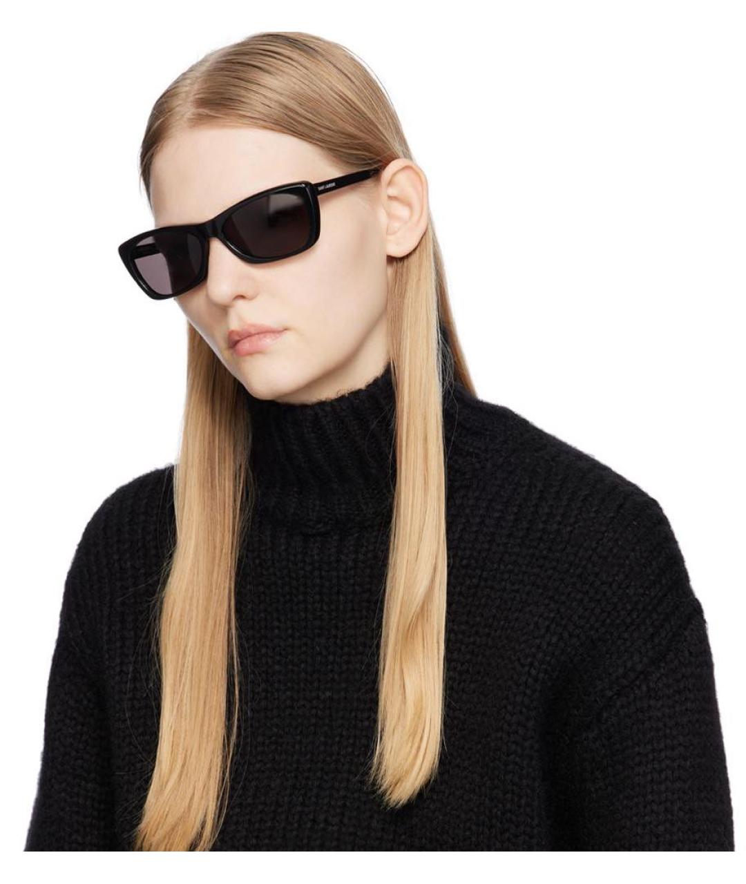 SAINT LAURENT Черные солнцезащитные очки, фото 8