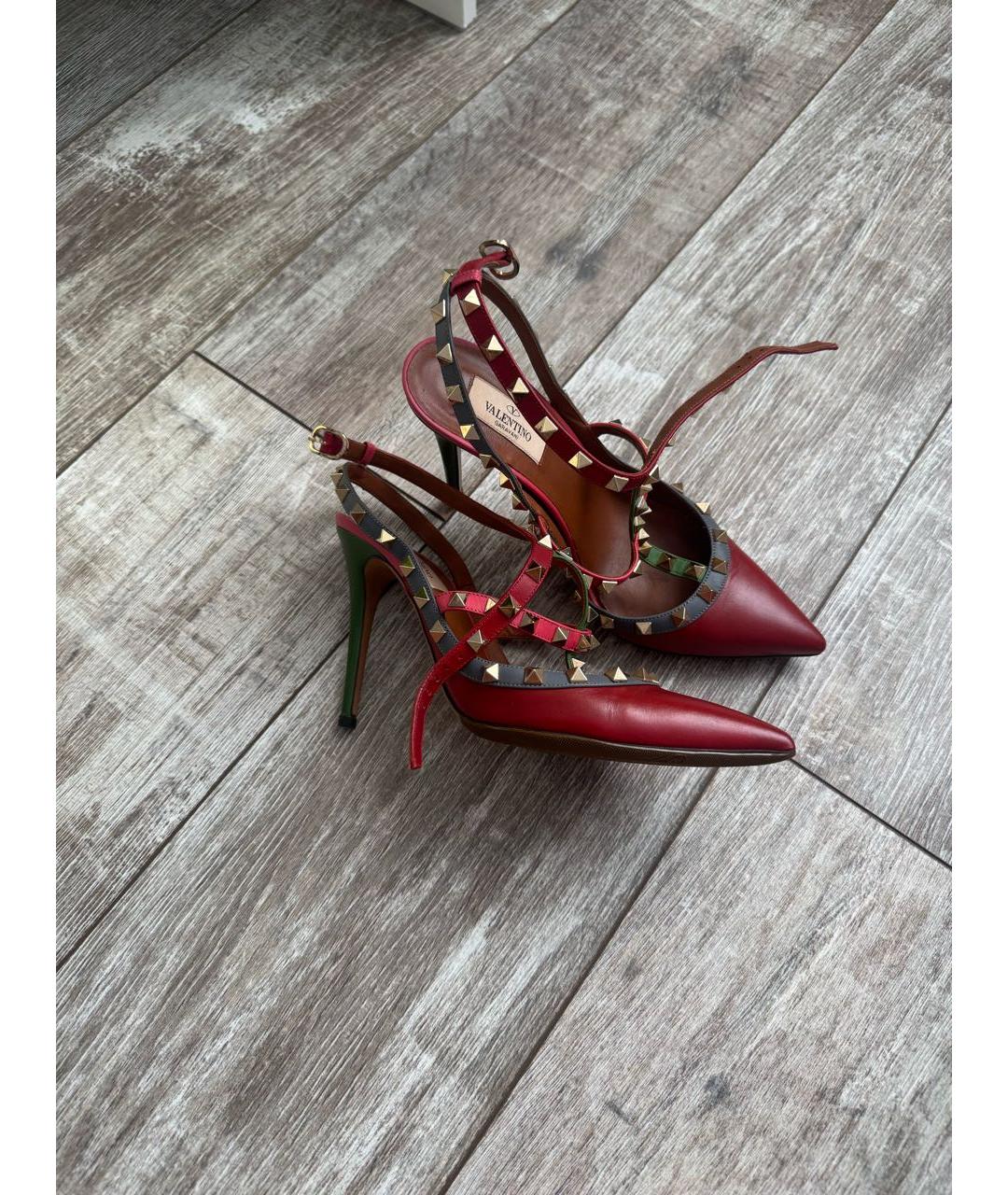 VALENTINO Мульти кожаные босоножки, фото 8