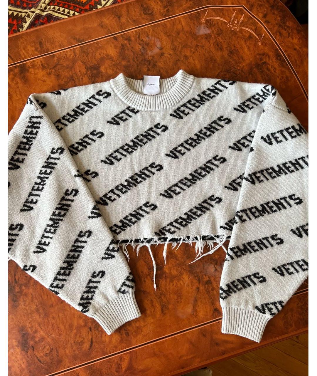 VETEMENTS Серый шерстяной джемпер / свитер, фото 6
