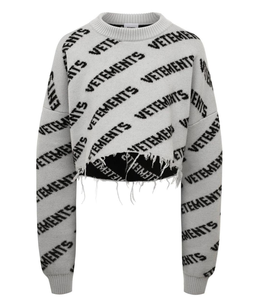 VETEMENTS Серый шерстяной джемпер / свитер, фото 9