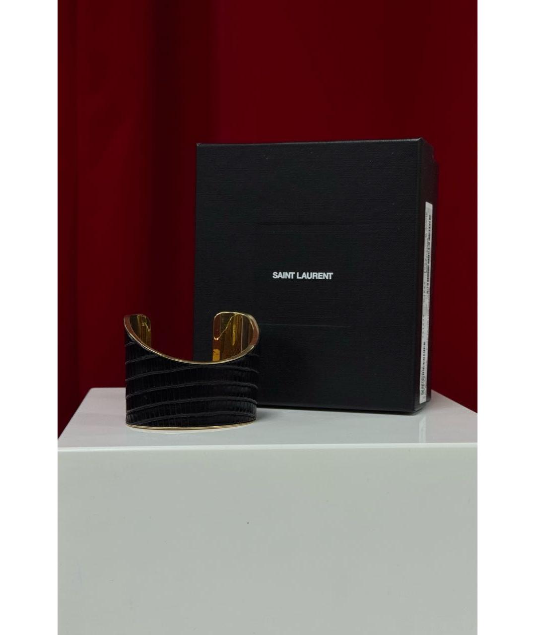 SAINT LAURENT Черный браслет, фото 2