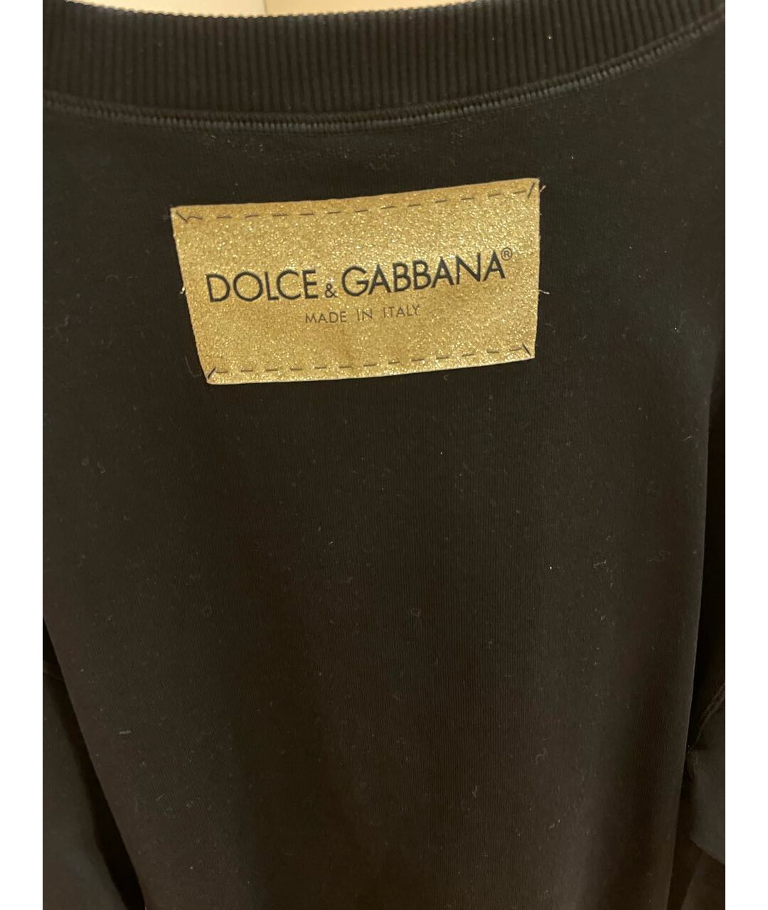 DOLCE&GABBANA Черный хлопковый джемпер / свитер, фото 6
