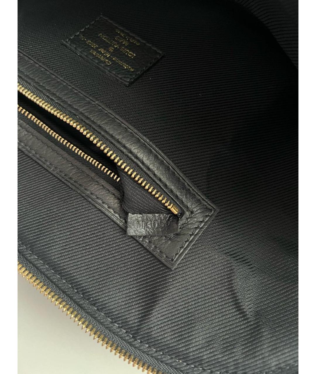 LOUIS VUITTON Темно-синяя кожаная сумка с короткими ручками, фото 5