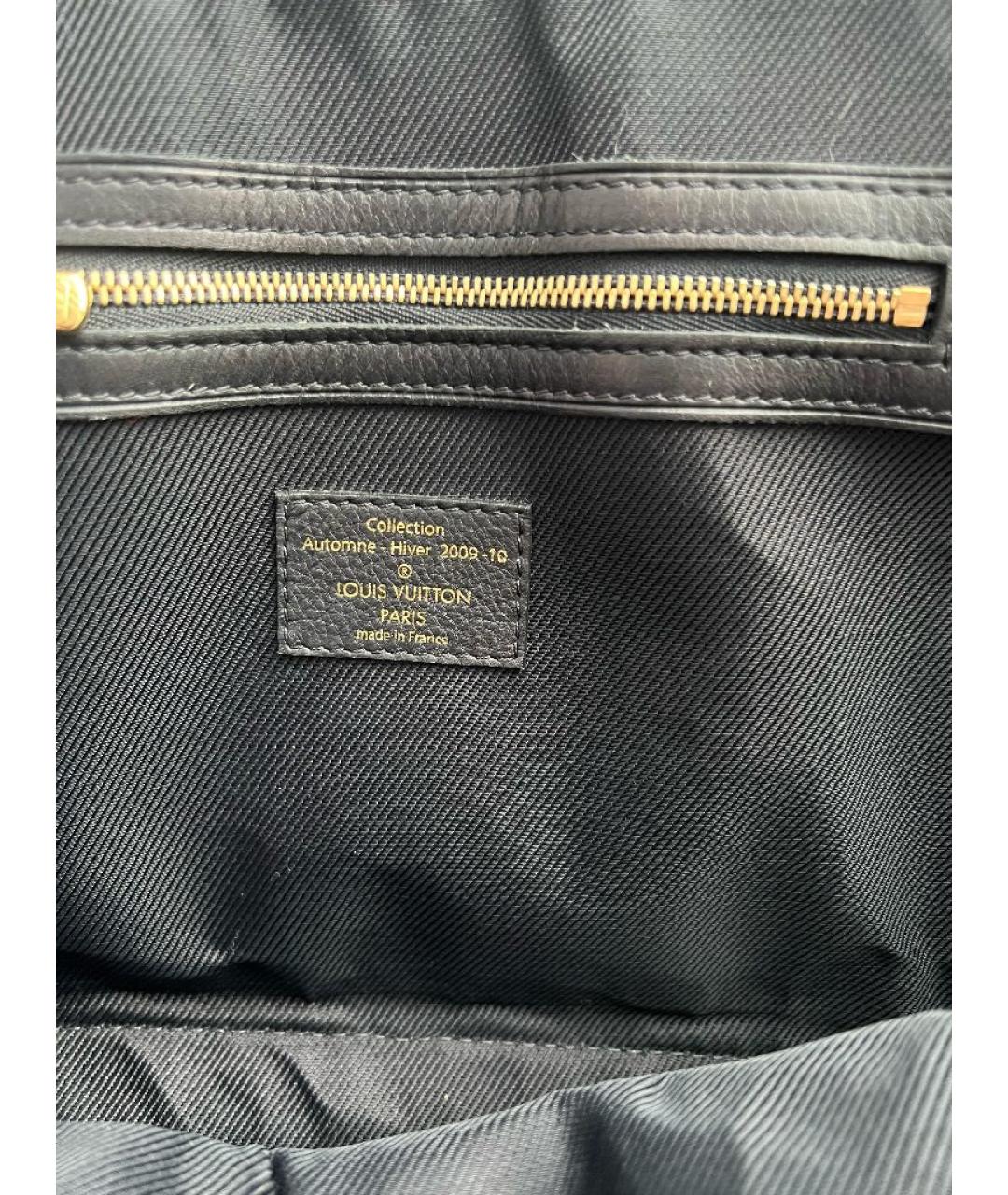 LOUIS VUITTON Темно-синяя кожаная сумка с короткими ручками, фото 9