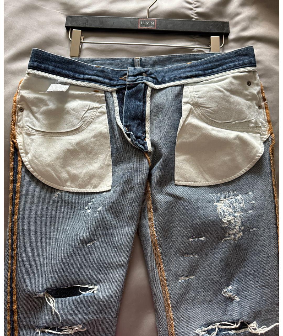 DOLCE&GABBANA Синие хлопковые джинсы, фото 3