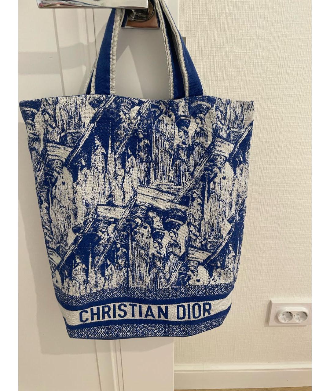 CHRISTIAN DIOR Мульти хлопковая сумка с короткими ручками, фото 2