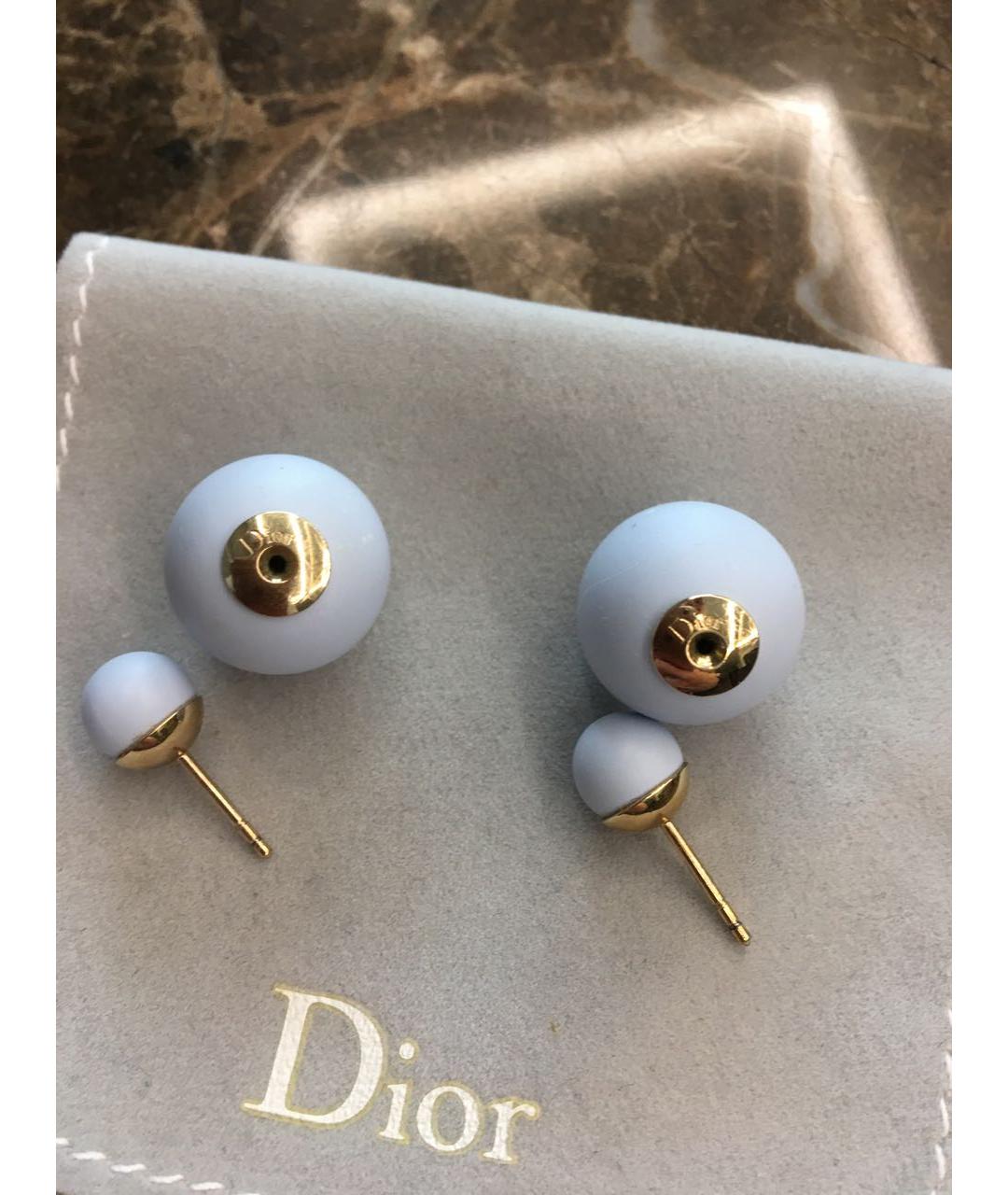 CHRISTIAN DIOR Голубые серьги, фото 2