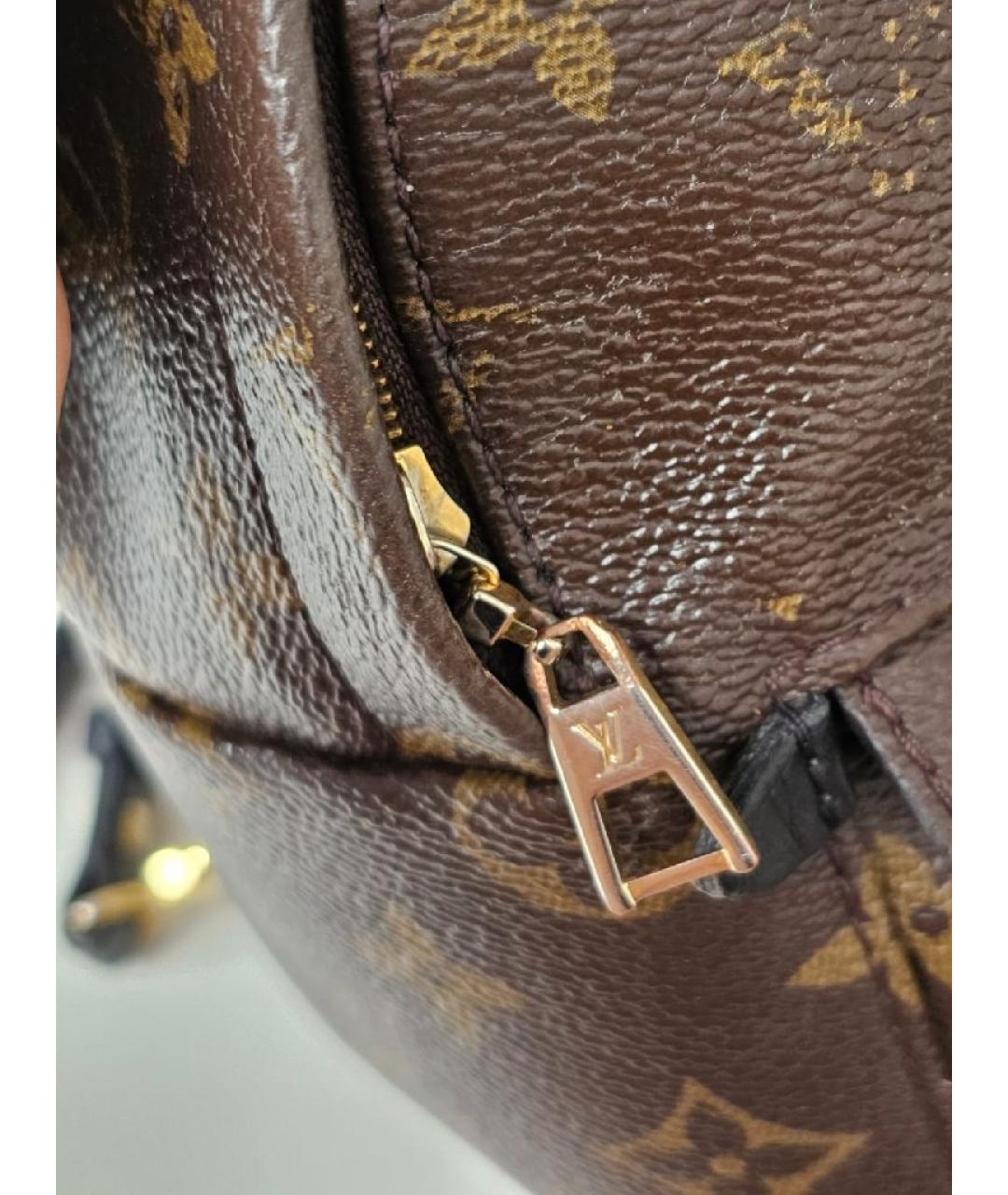 LOUIS VUITTON Коричневый кожаный рюкзак, фото 8