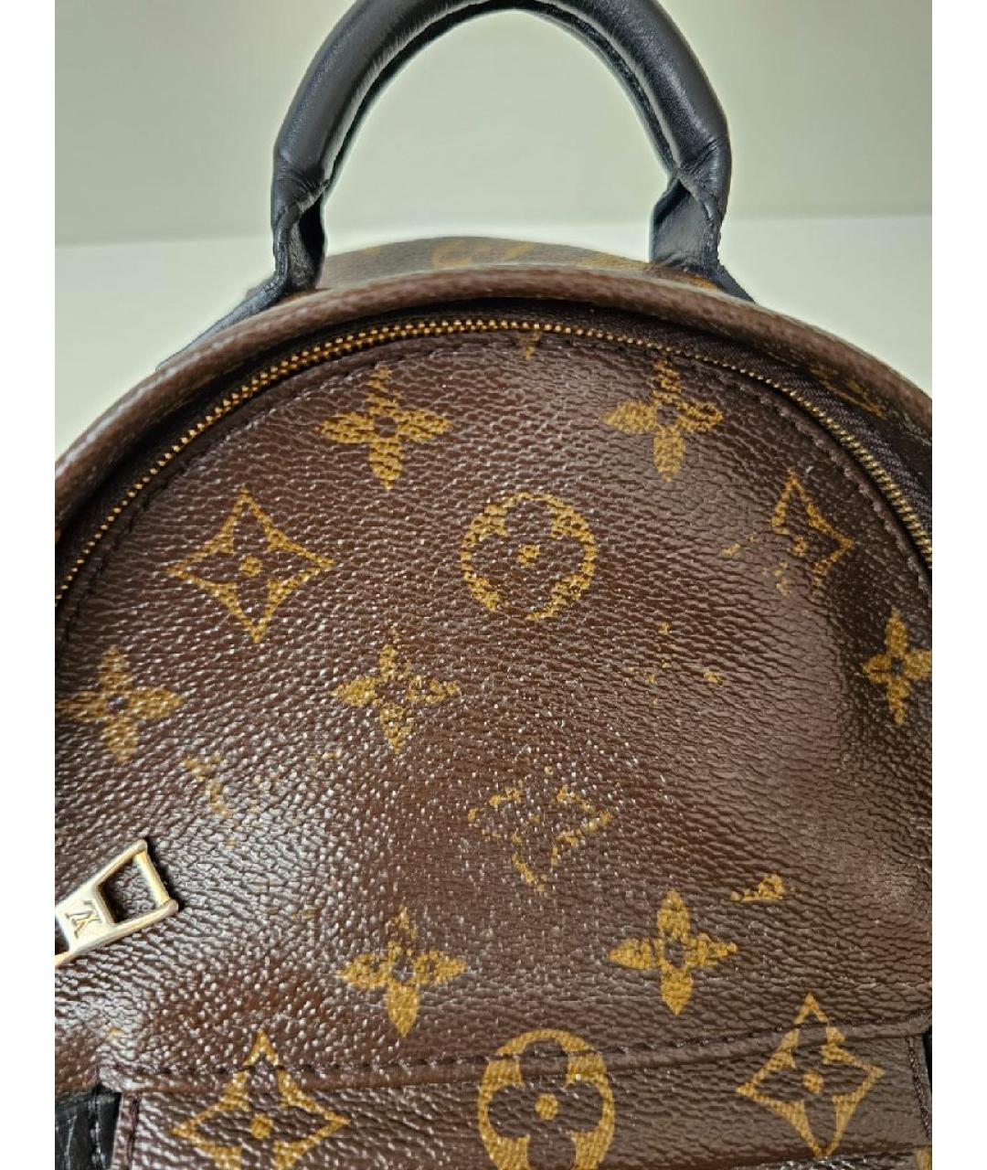 LOUIS VUITTON Коричневый кожаный рюкзак, фото 9