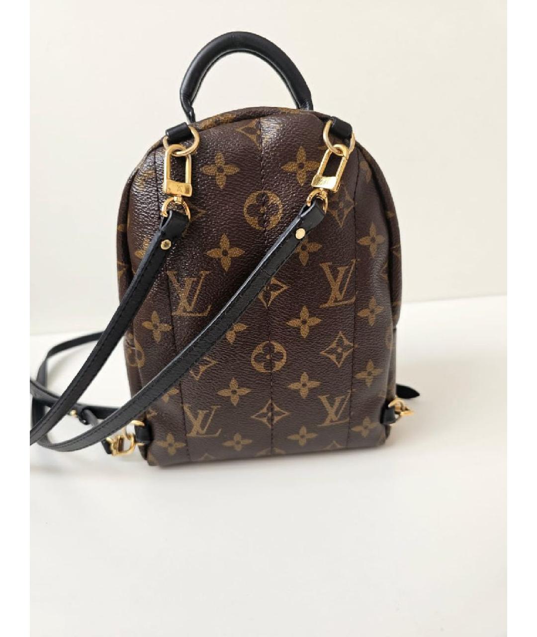 LOUIS VUITTON Коричневый кожаный рюкзак, фото 3