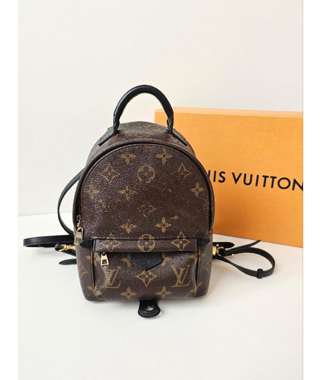 LOUIS VUITTON Коричневый кожаный рюкзак, фото 10