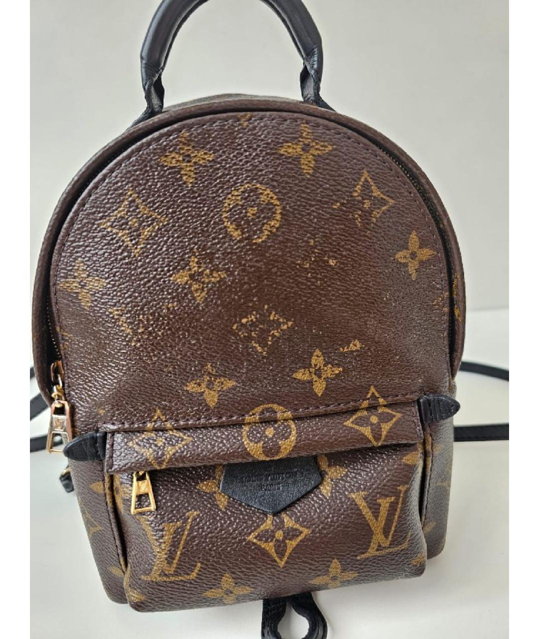 LOUIS VUITTON Коричневый кожаный рюкзак, фото 2