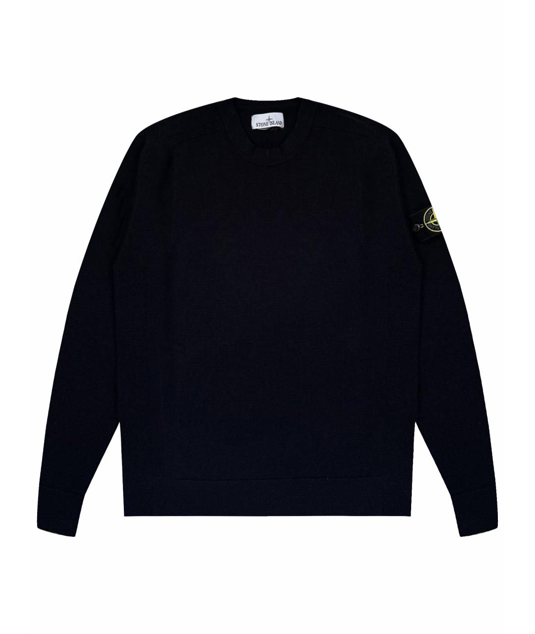 STONE ISLAND Темно-синий шерстяной джемпер / свитер, фото 1