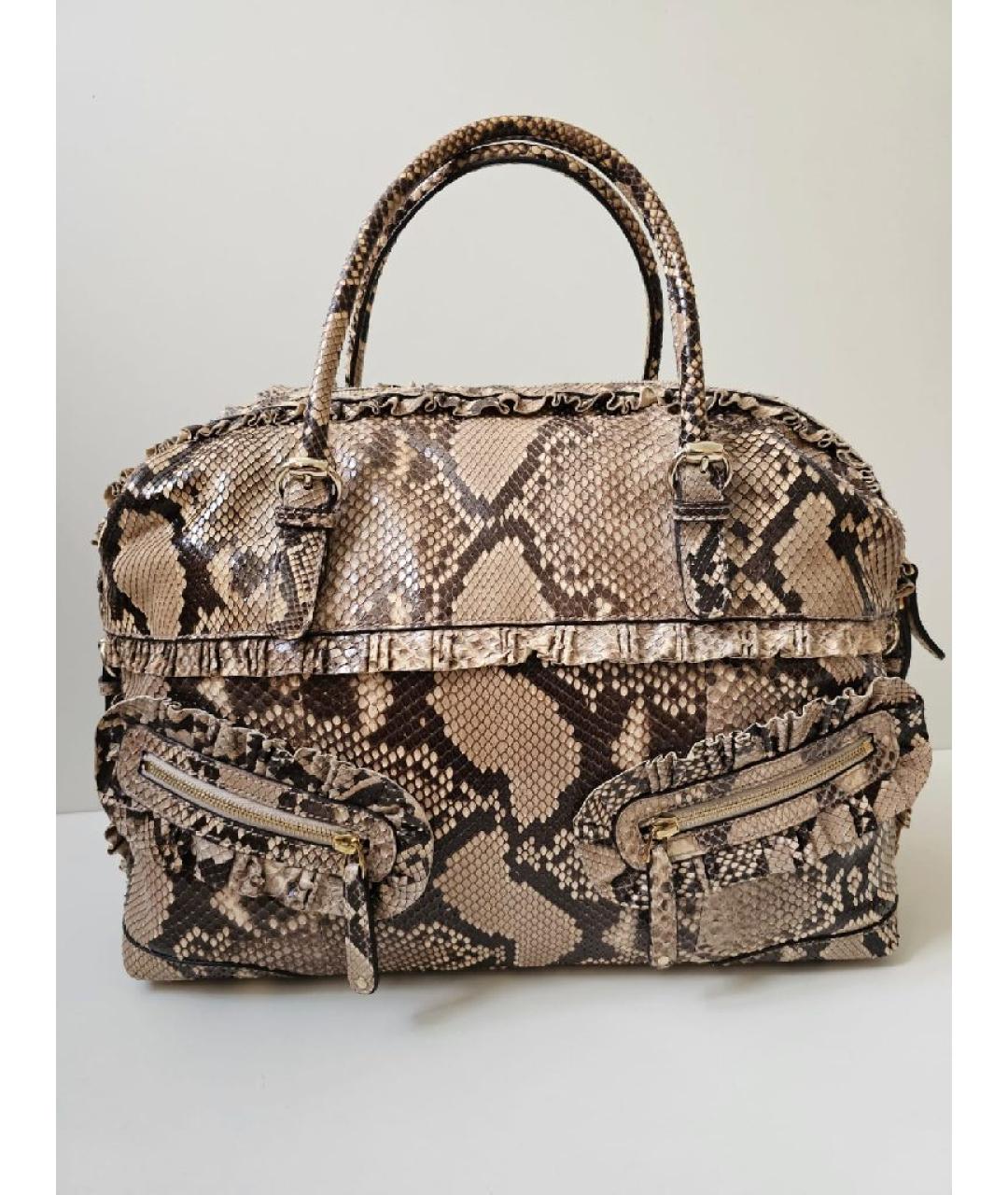 GUCCI Бежевая кожаная сумка с короткими ручками, фото 10