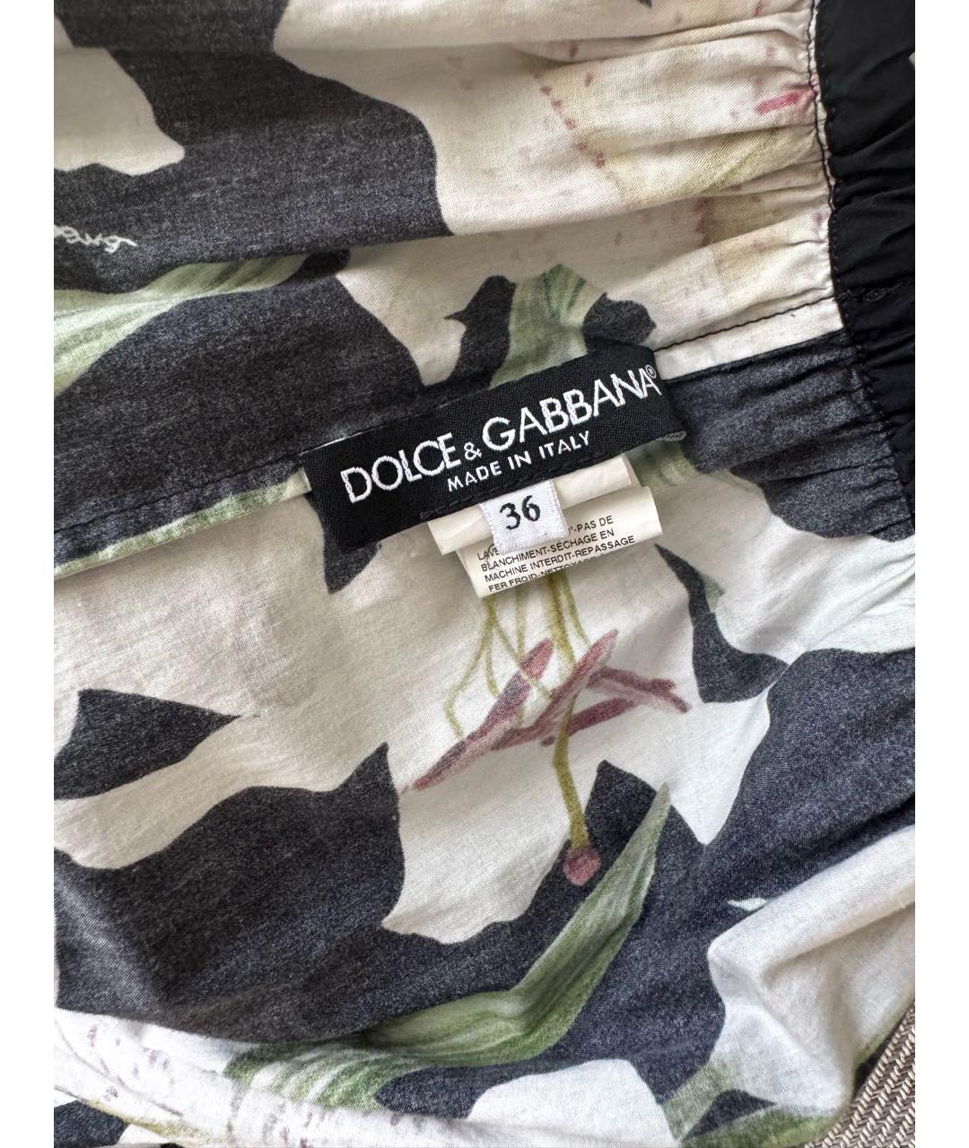 DOLCE&GABBANA Черный хлопковый сарафан, фото 4
